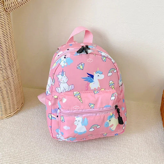 Sac a dos enfant motifs licornes rose - Sac à dos BuNO